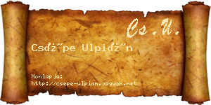 Csépe Ulpián névjegykártya